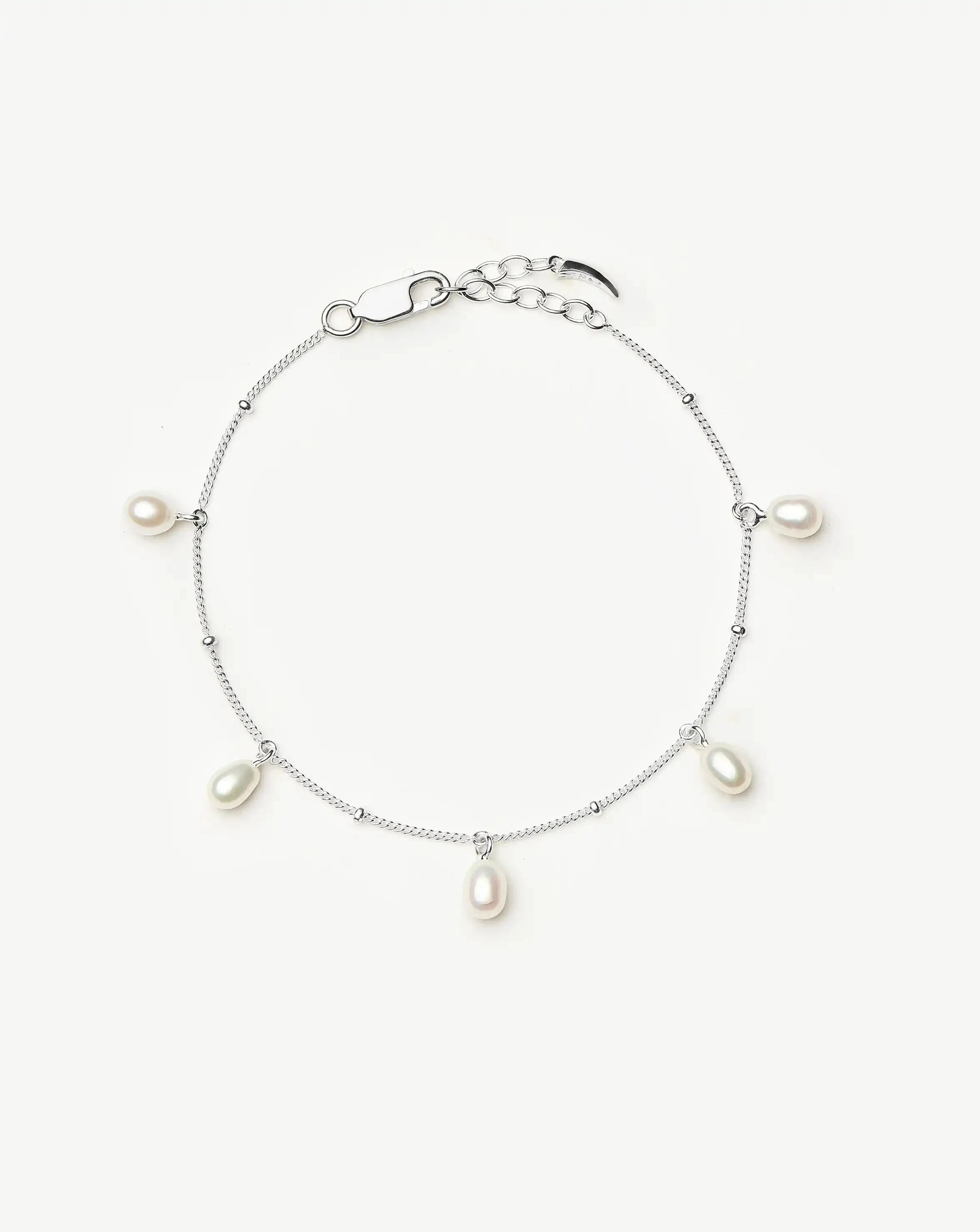 Pearl Baya Baroque Chain Bracelet | Sterling Silver/Pearl Bracelets Missoma 
