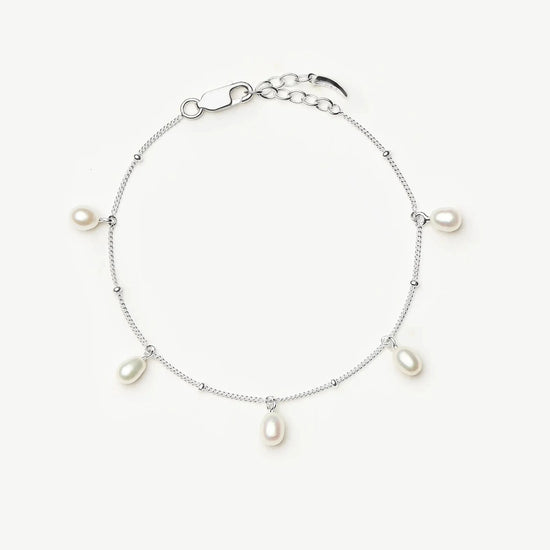 Pearl Baya Baroque Chain Bracelet | Sterling Silver/Pearl Bracelets Missoma 