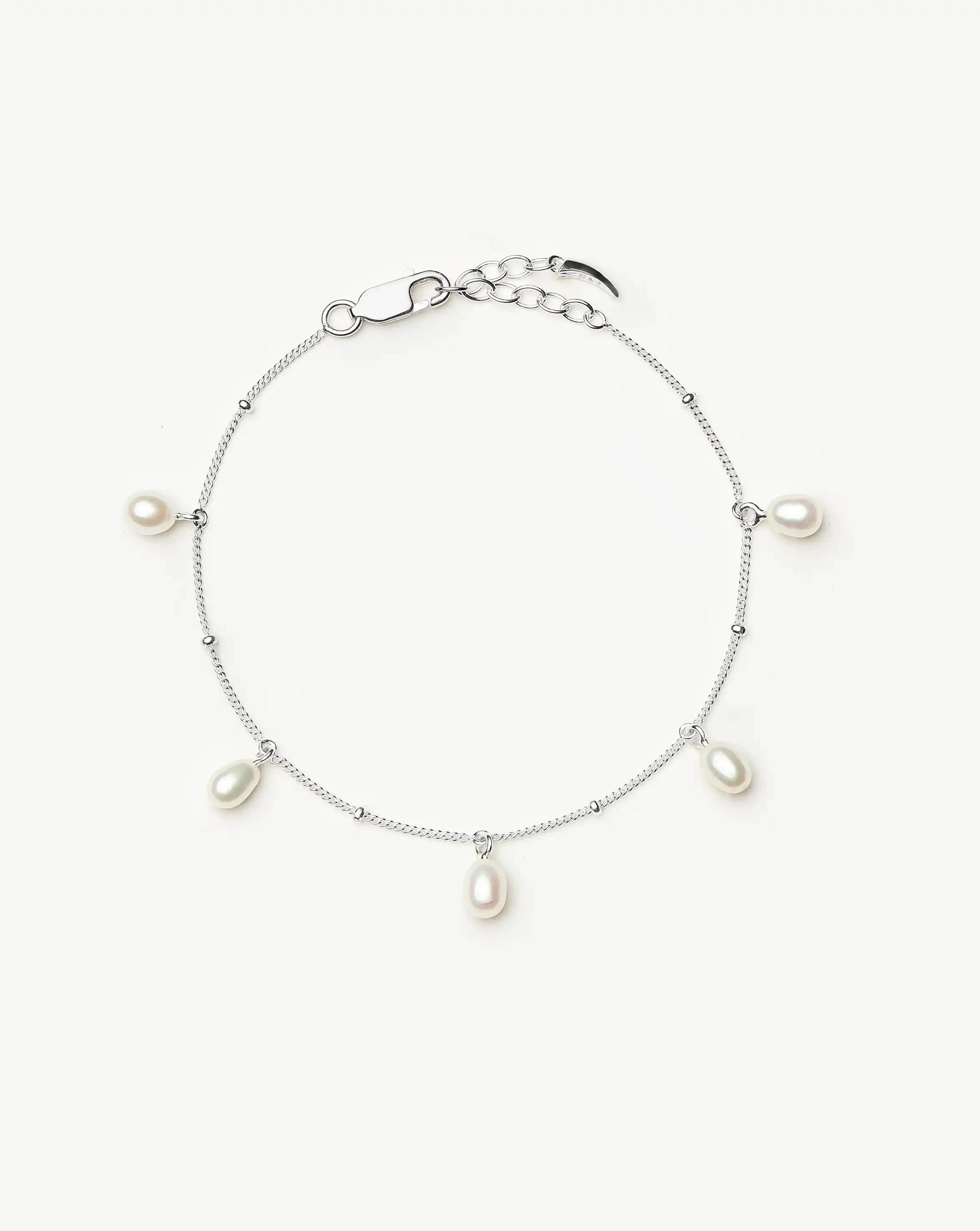 Pearl Baya Baroque Chain Bracelet | Sterling Silver/Pearl Bracelets Missoma 