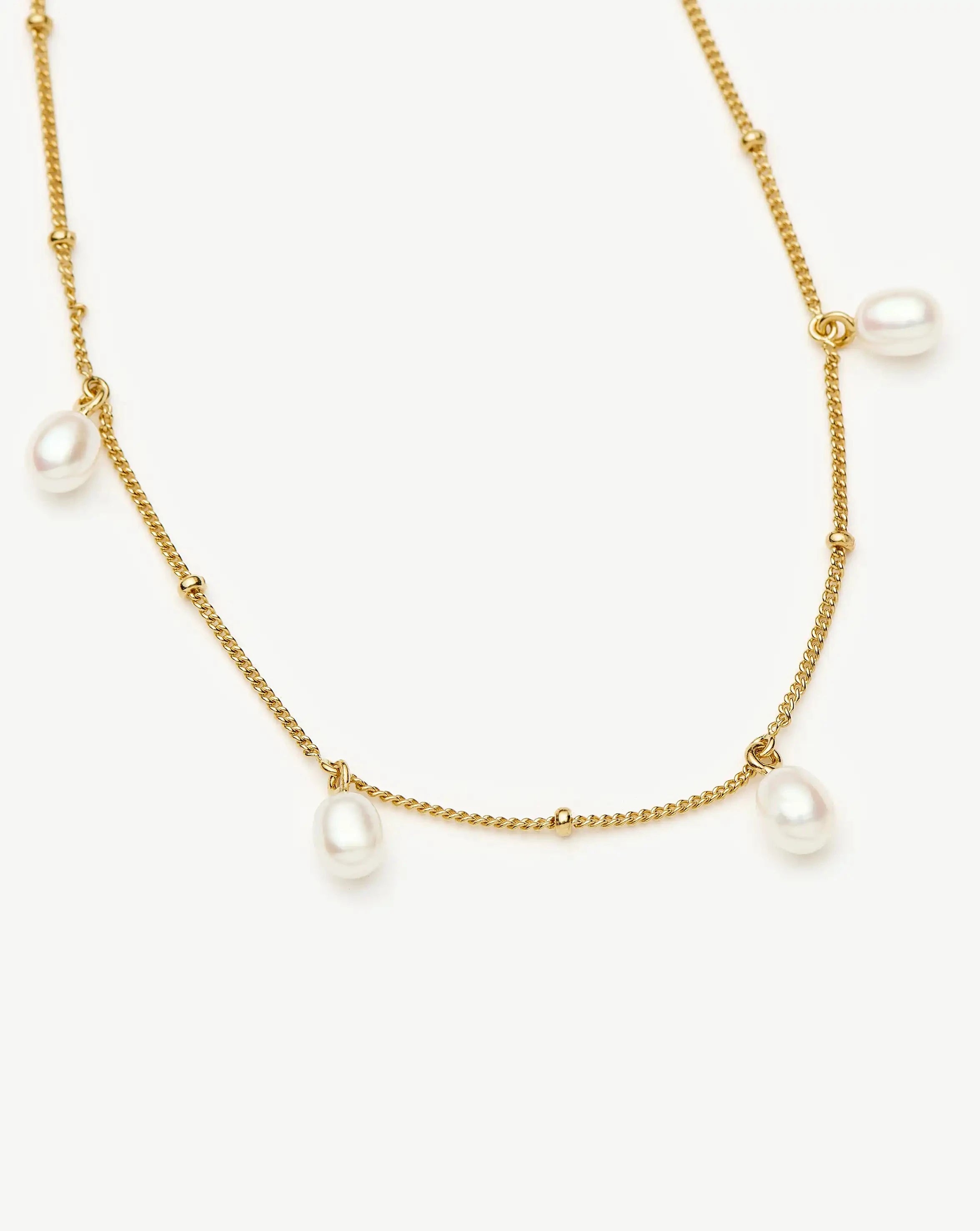 Pearl Baya Baroque Chain Choker | 18k Gold Vermeil/Pearl Necklaces Missoma 
