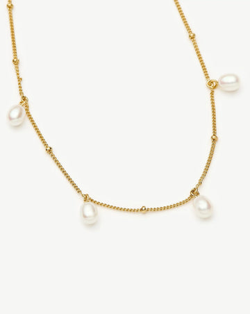 Pearl Baya Baroque Chain Choker | 18k Gold Vermeil/Pearl Necklaces Missoma 