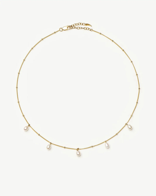 Pearl Baya Baroque Chain Choker | 18k Gold Vermeil/Pearl Necklaces Missoma 