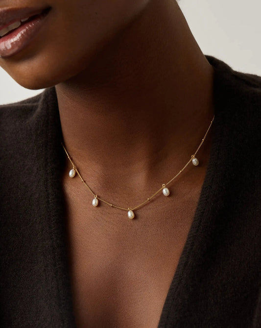Pearl Baya Baroque Chain Choker | 18k Gold Vermeil/Pearl Necklaces Missoma 