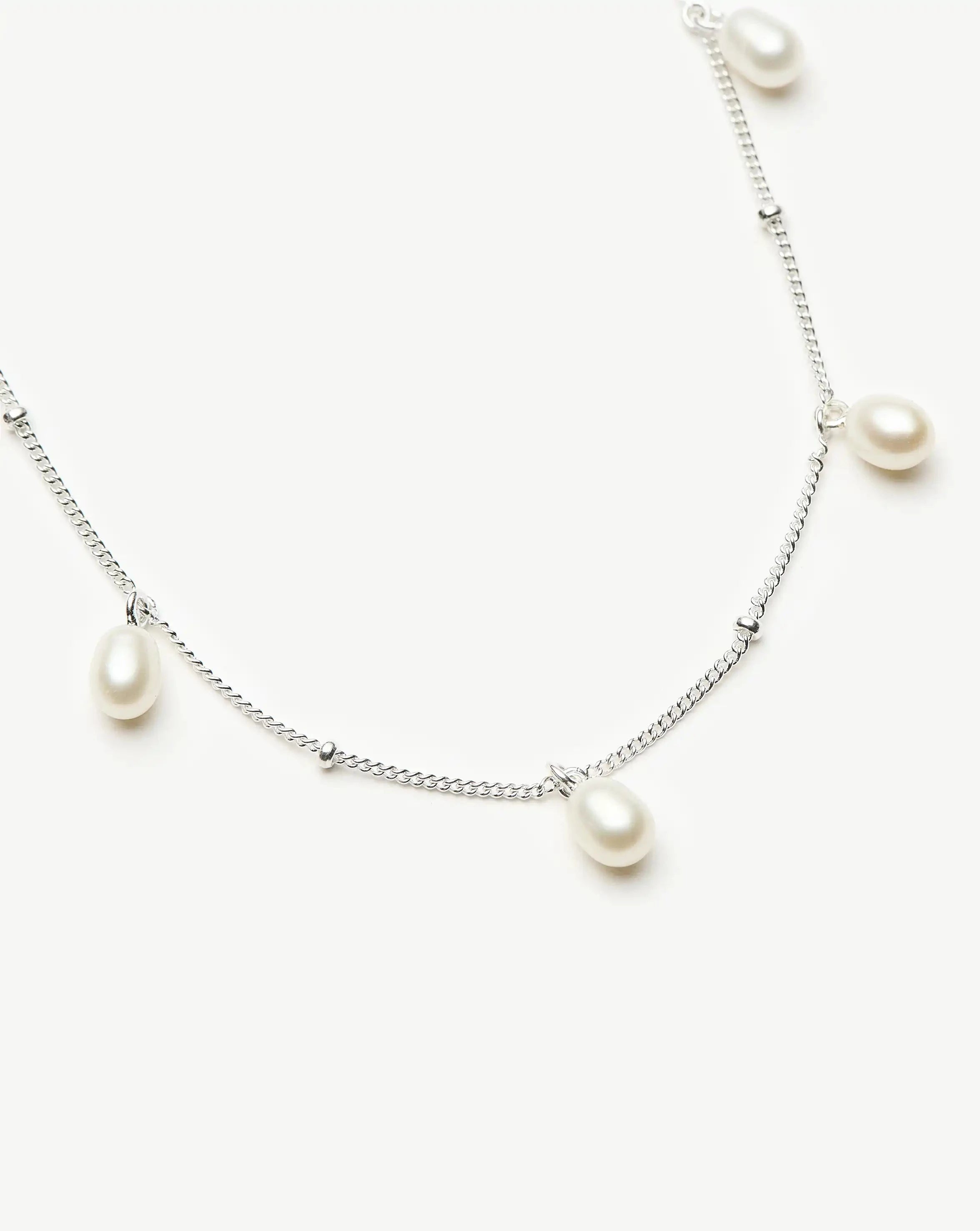 Pearl Baya Baroque Chain Choker | Sterling Silver/Pearl Necklaces Missoma 