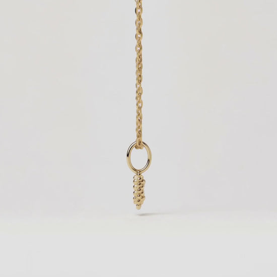 Solid Gold Sapphire Baya Pendant Necklace | 9k Solid Yellow Gold/Lab Grown White Sapphire Necklaces Missoma 
