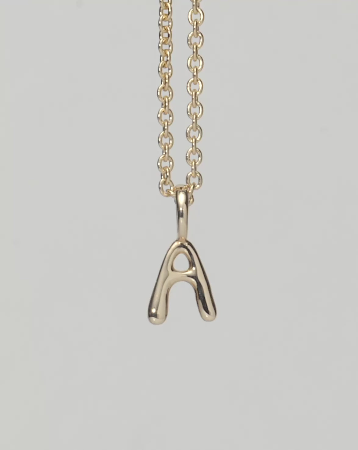 Fine Initial Mini Pendant Necklace - A | 14ct Solid Gold Necklaces Missoma 