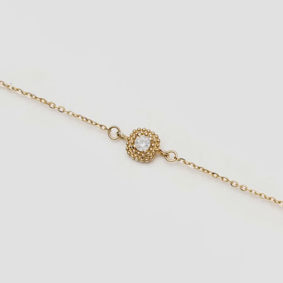 Solid Gold Sapphire Baya Bracelet | 9k Solid Yellow Gold/Lab Grown White Sapphire Bracelets Missoma 