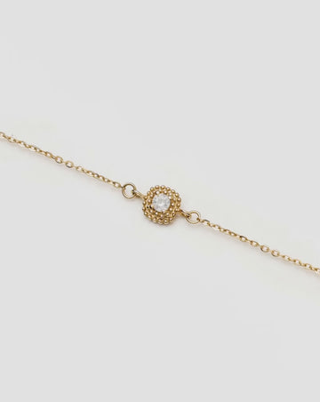 Solid Gold Sapphire Baya Bracelet | 9k Solid Yellow Gold/Lab Grown White Sapphire Bracelets Missoma 