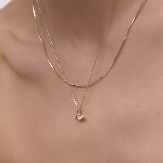 Lucy Williams Fine Diamond T-Bar Pendant Necklace | 14k Yellow Gold Necklaces Missoma 