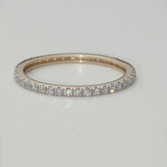 Fine Slim Eternity Ring | 14k Solid Gold/Diamond Rings Missoma 