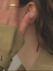 Molten Teardrop Pavé Charm Hoop Earrings