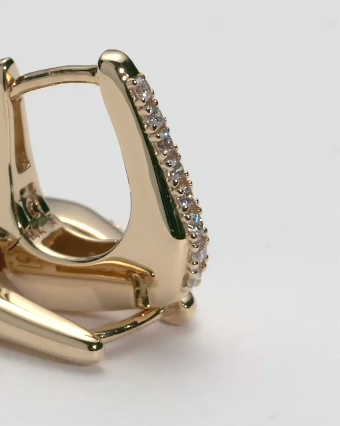 Lucy Williams Fine Diamond Arco Huggies | 14k Yellow Gold Earrings Missoma 