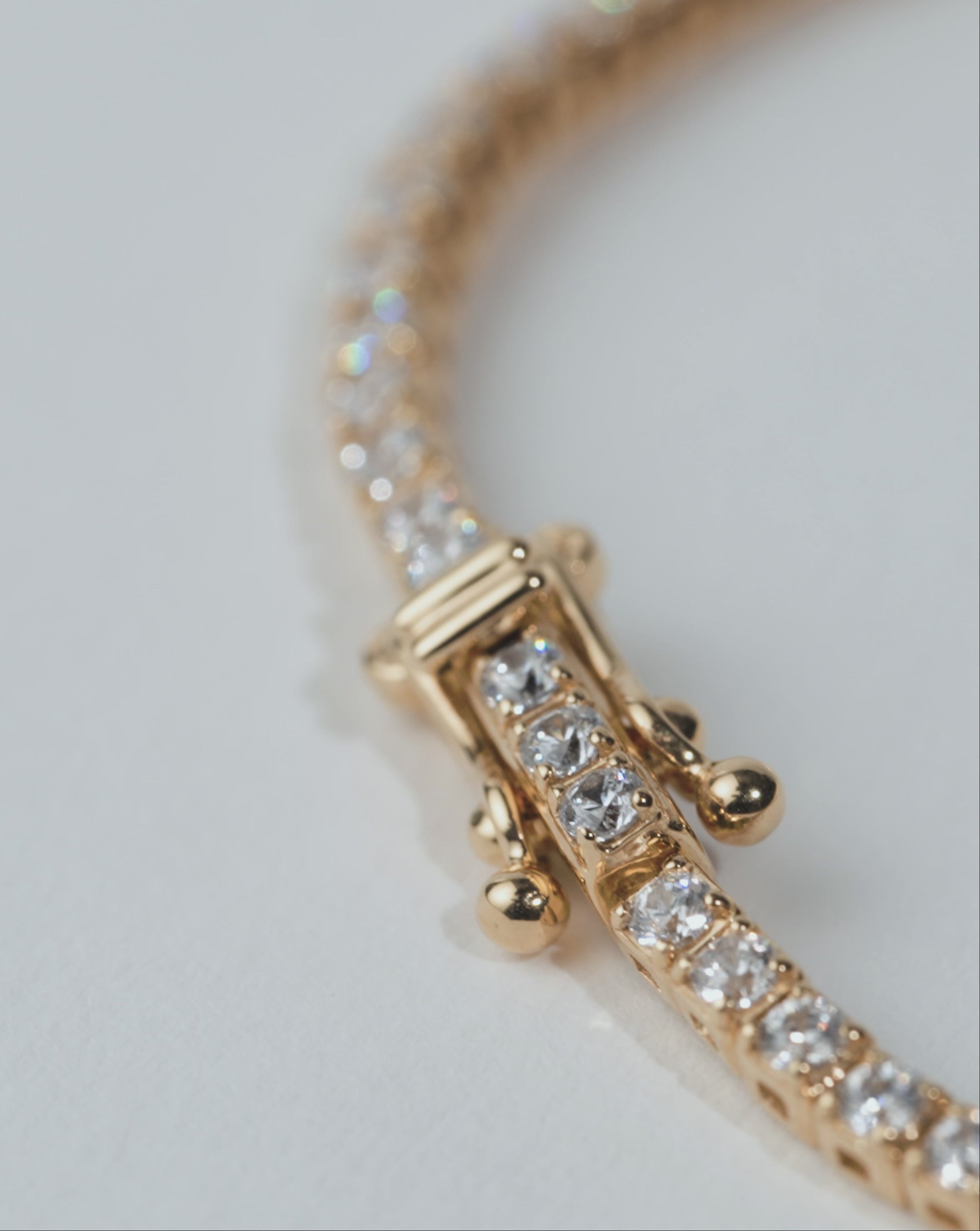 Solid Gold Diamond Tennis Bracelet | 14k Solid Gold Lab Grown Diamonds