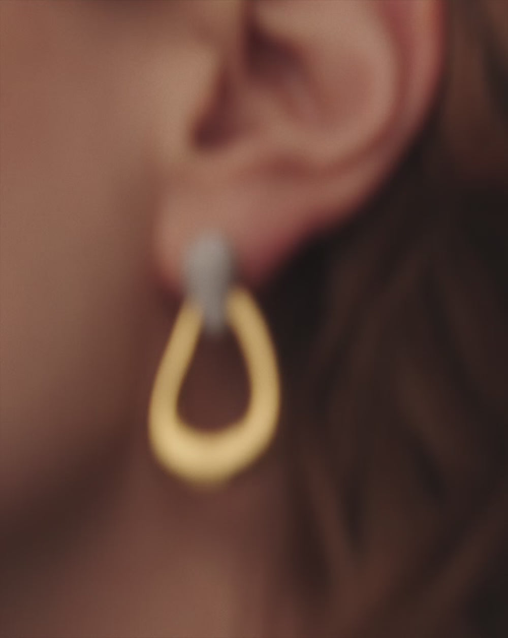 Molten Teardrop Pavé Statement Stud Earrings | 18k Gold Plated/Cubic Zirconia