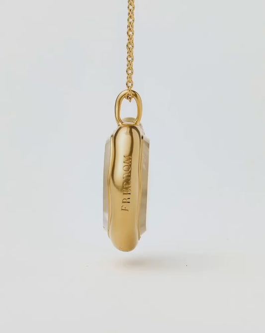 Harris Reed Taking Flight Pendant | 18k Gold Plated/Crystal Quartz,Cubic Zirconia