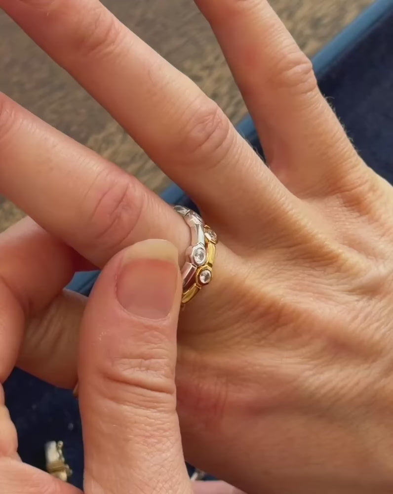 lucy williams - gold tennis stacking ring