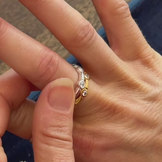 lucy williams - gold tennis stacking ring