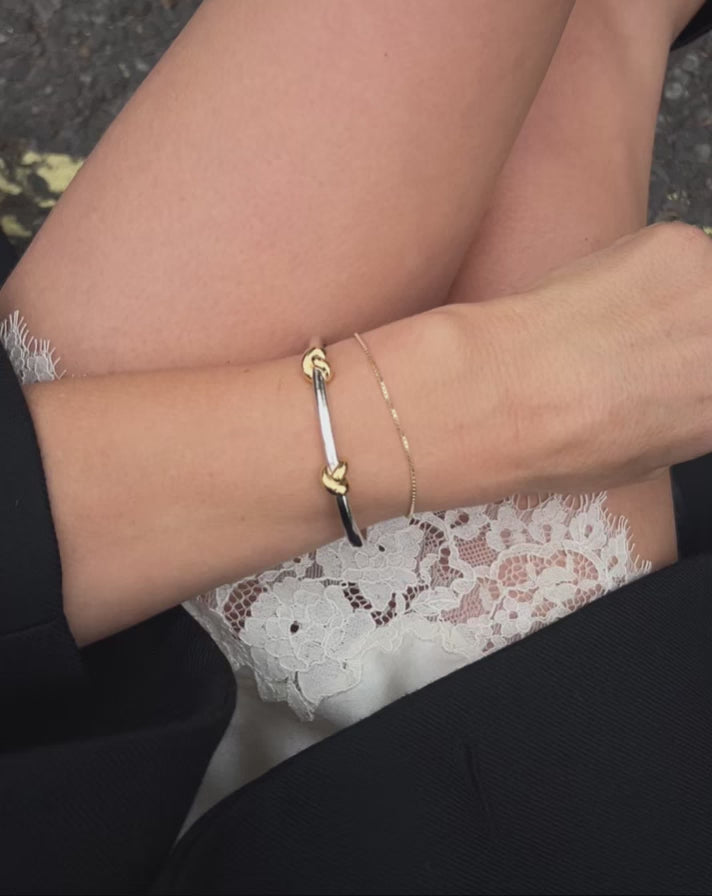 Lucy Williams Knot Hinged Bangle | Mixed Metal Bracelets Missoma 