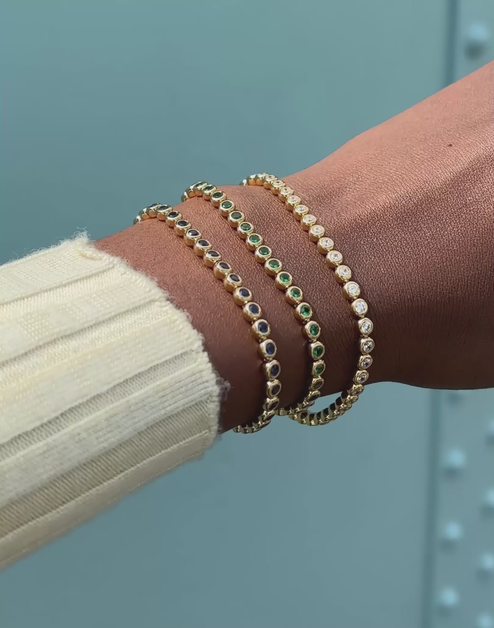 Tennis Round Bracelet | 18k Gold Vermeil Cubic Zirconia