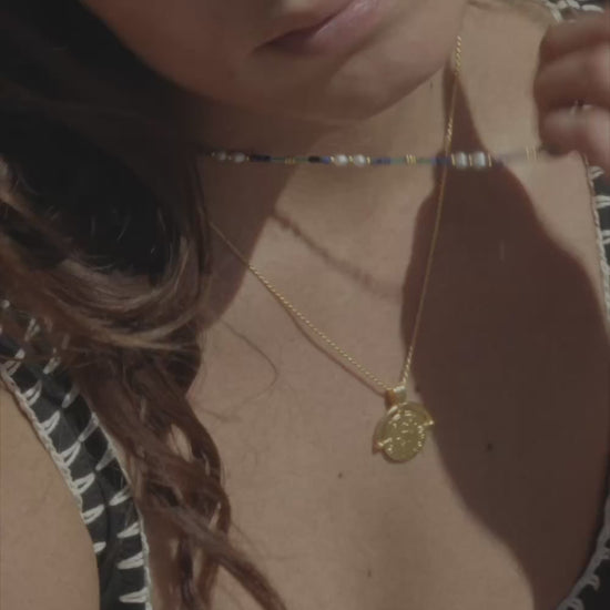 Lucy Williams Engravable Roman Arc Coin Necklace | 18ct Gold Plated Necklaces Missoma 