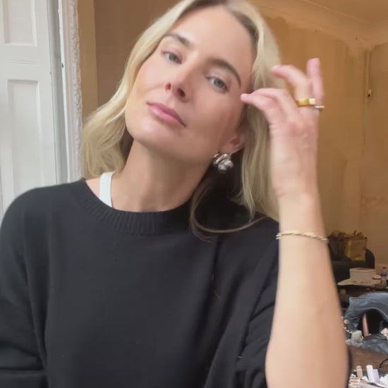 Lucy Williams Knot Oversized Stud Earrings | Silver Plated Earrings Missoma 