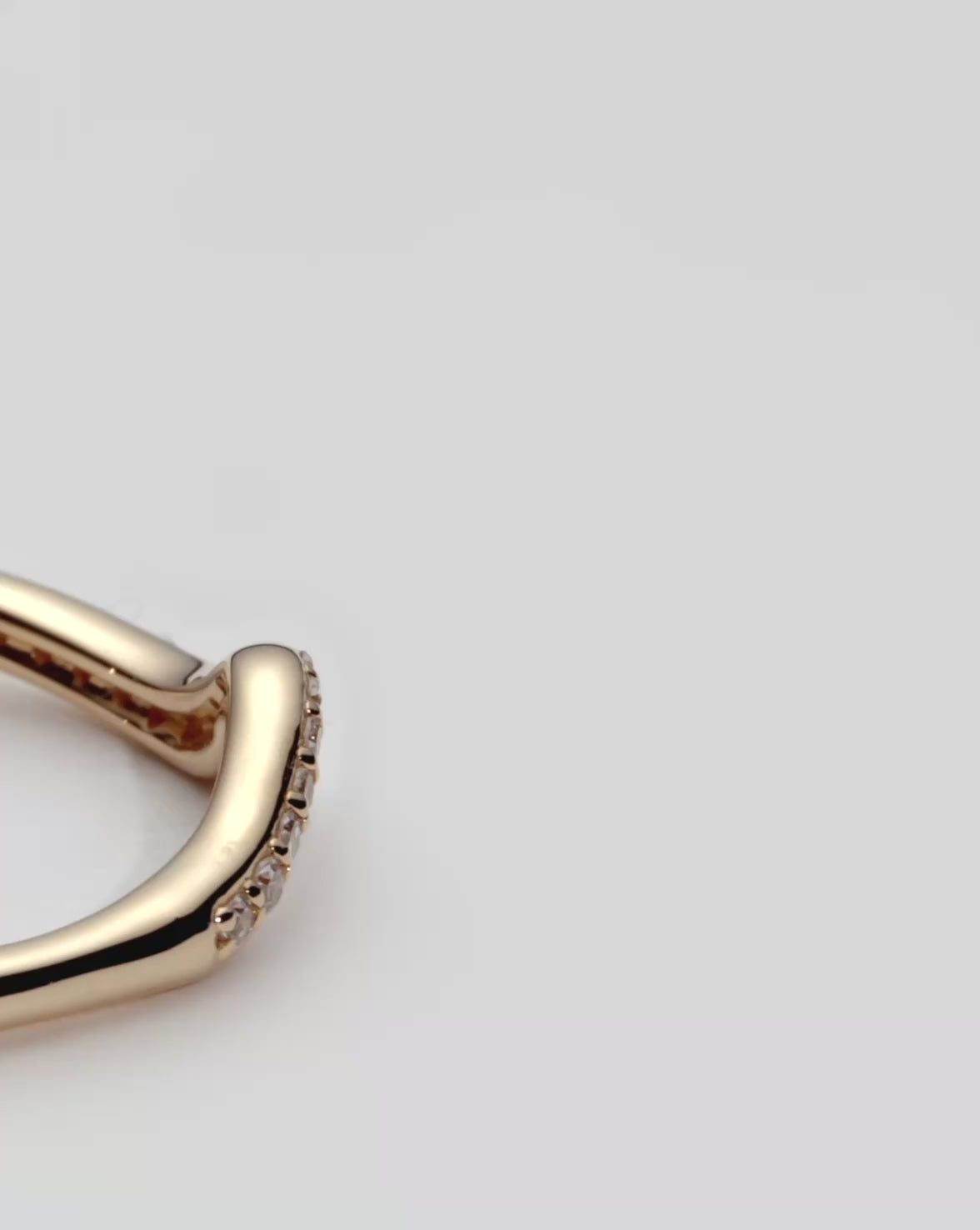 Molten Snow Solid Gold Diamond Stacking Ring | 9k Yellow Gold/Lab Grown Diamonds
