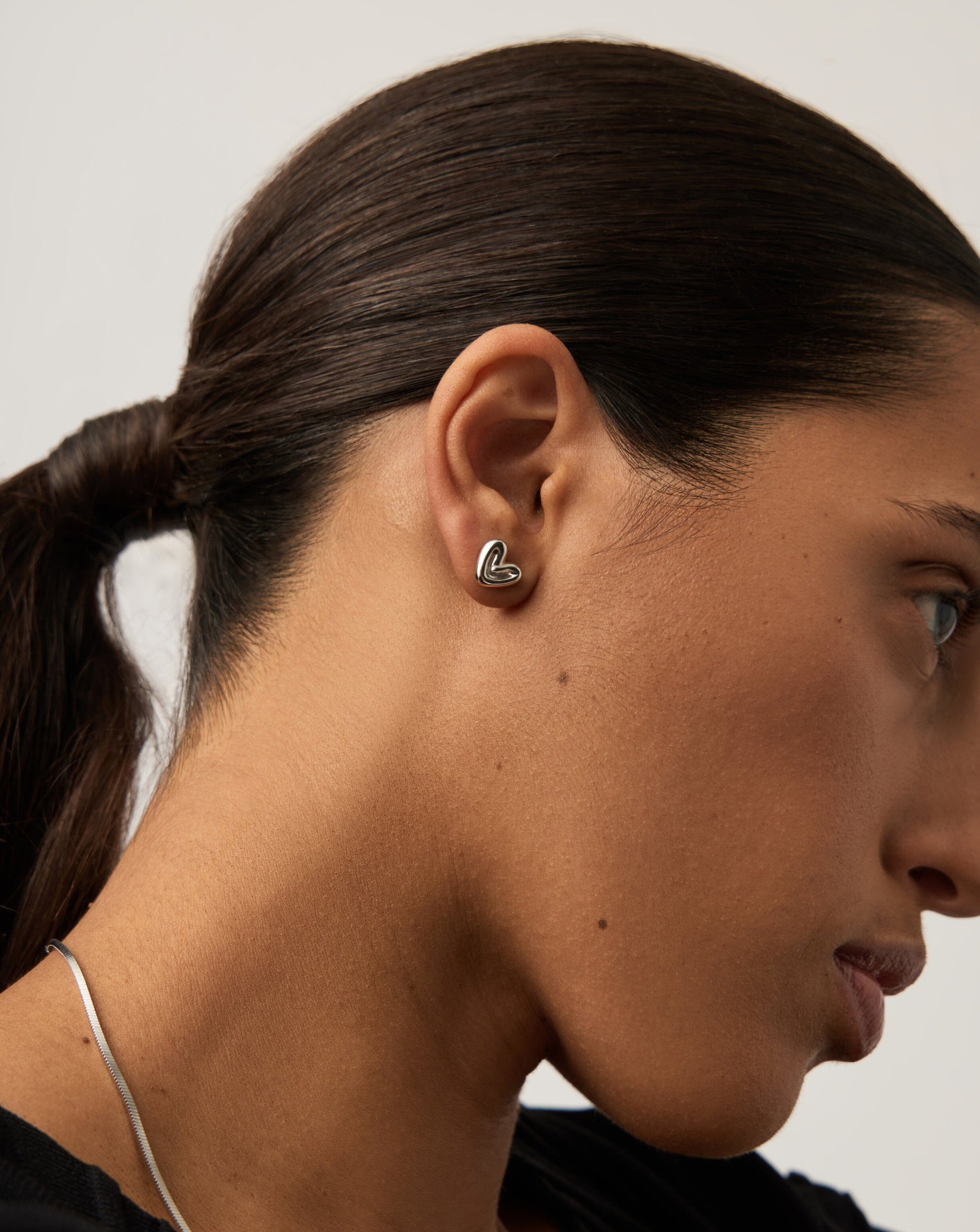 Puffy Heart Mini Stud Earrings | Sterling Silver Earrings Missoma 