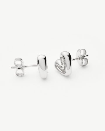 Puffy Heart Mini Stud Earrings | Sterling Silver Earrings Missoma 