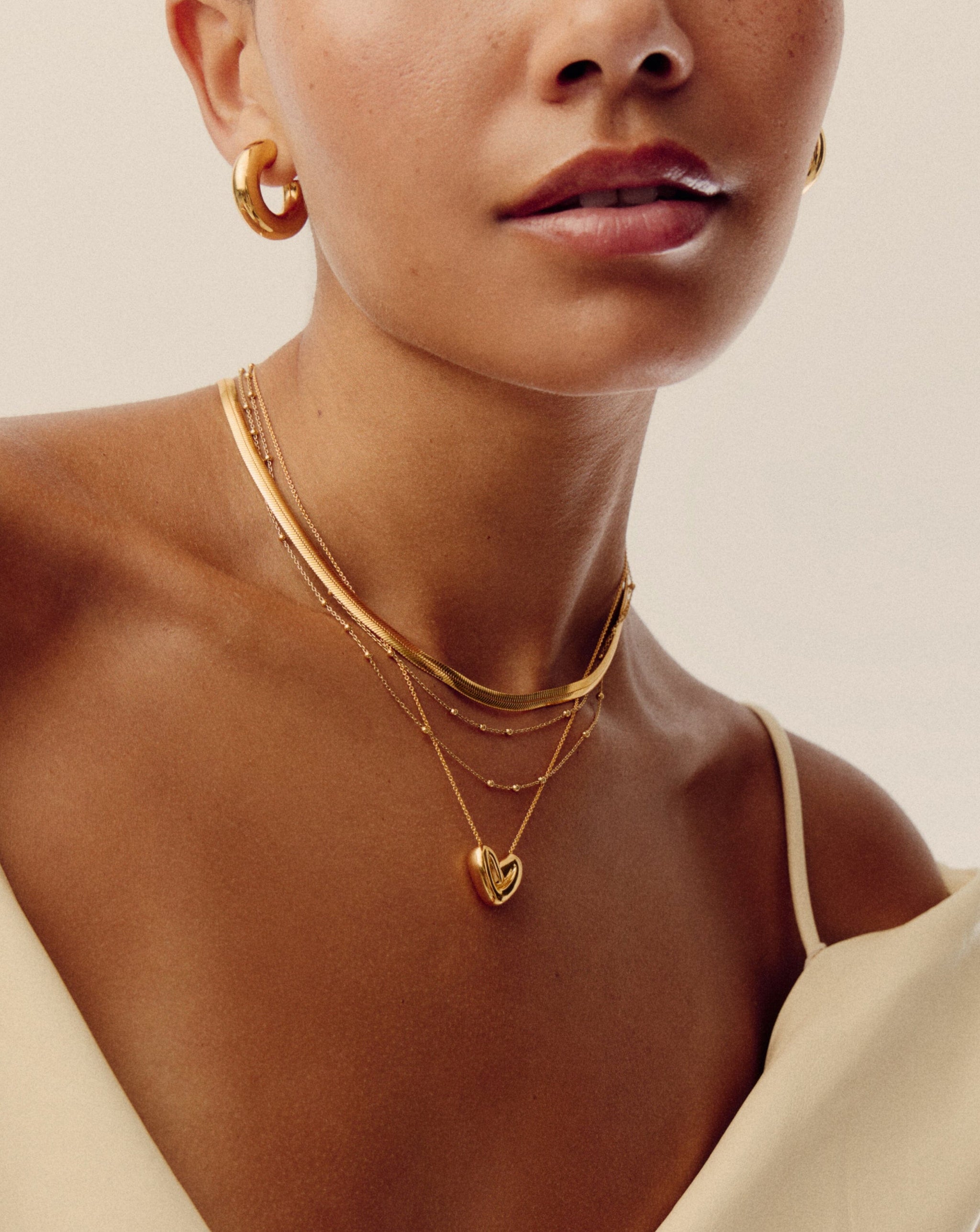 Puffy Heart Pendant Necklace |18k Gold Plated Necklaces Missoma 