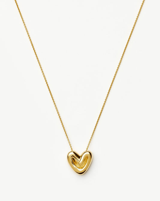 Puffy Heart Pendant Necklace |18k Gold Plated Necklaces Missoma 