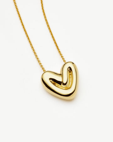 Puffy Heart Pendant Necklace |18k Gold Plated Necklaces Missoma 