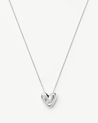 Puffy Heart Pendant Necklace | Silver Plated Necklaces Missoma 