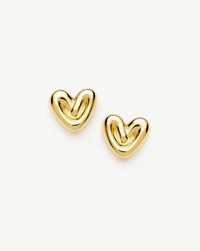 Puffy Heart Stud Earrings |18k Gold Plated Earrings Missoma 