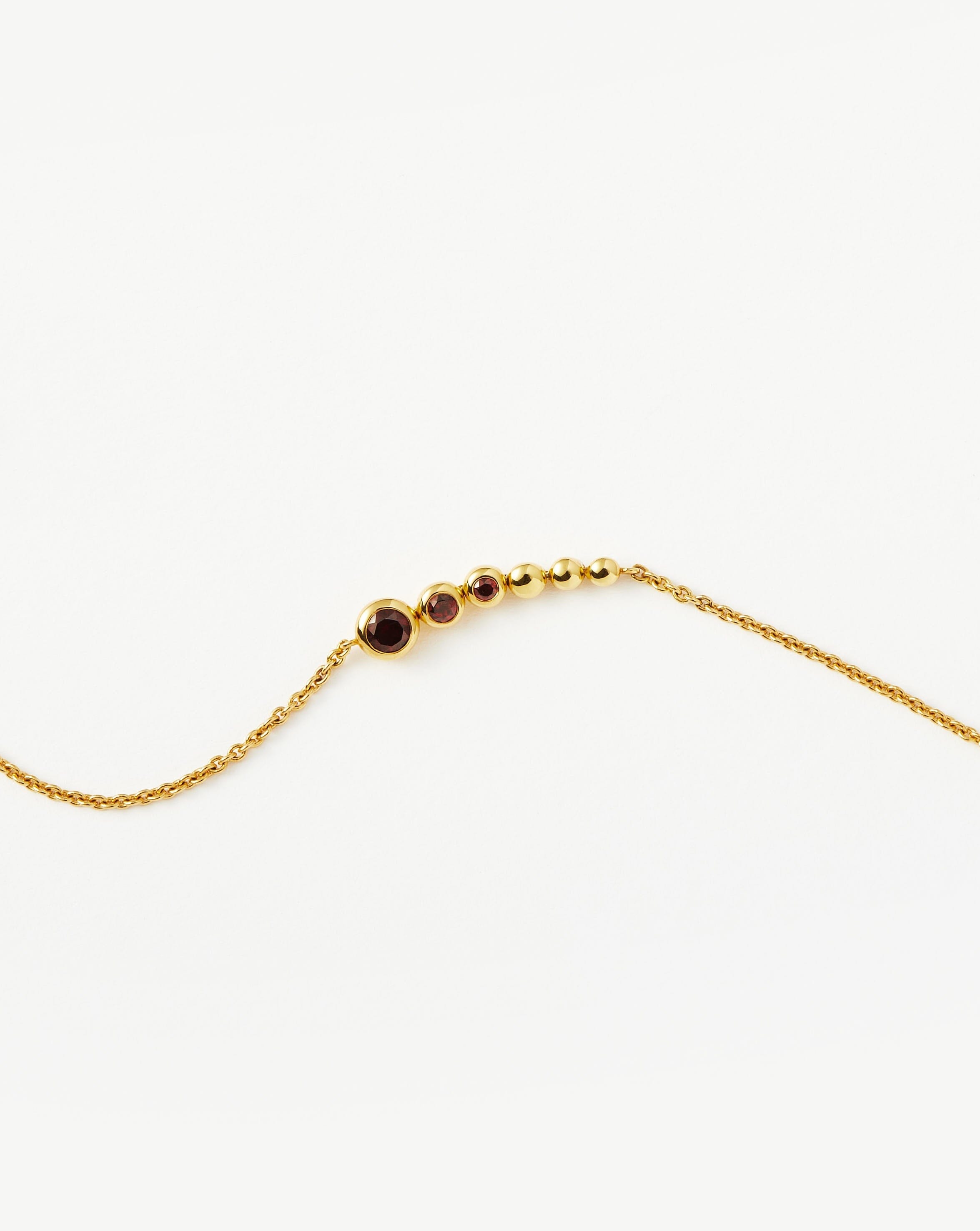Reversible Beaded Red Garnet Chain Bracelet | 18ct Gold Plated Vermeil/Garnet Bracelets Missoma 