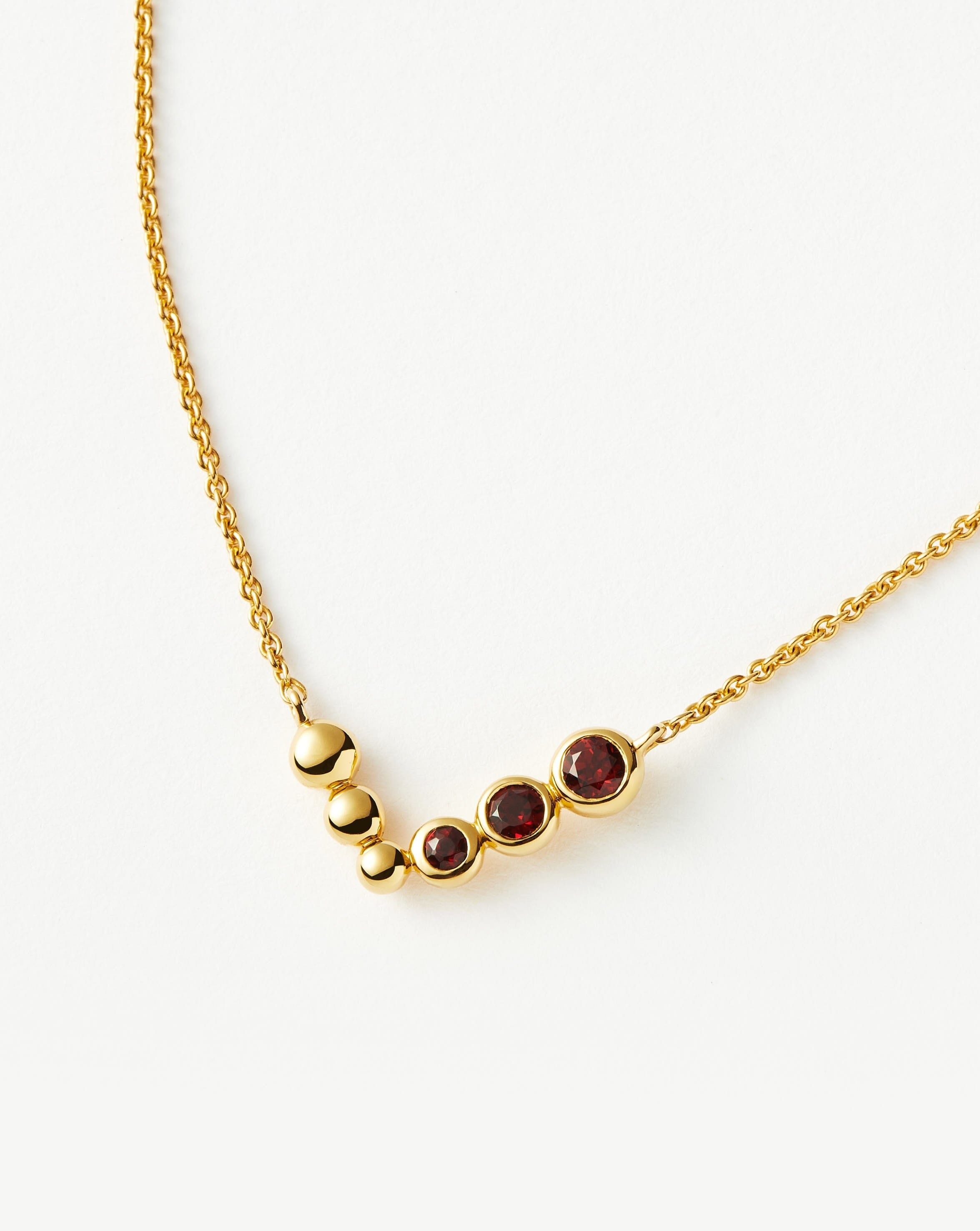 Reversible Beaded Red Garnet Floating Necklace Necklaces Missoma 