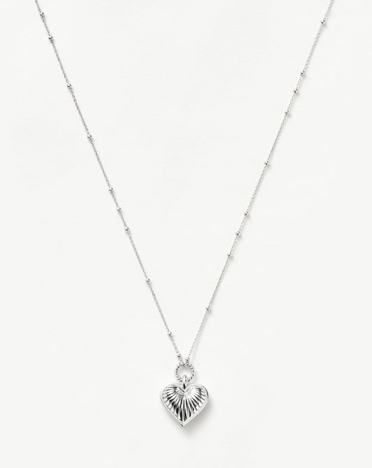 Ridge Heart Charm Necklace Necklaces Missoma 