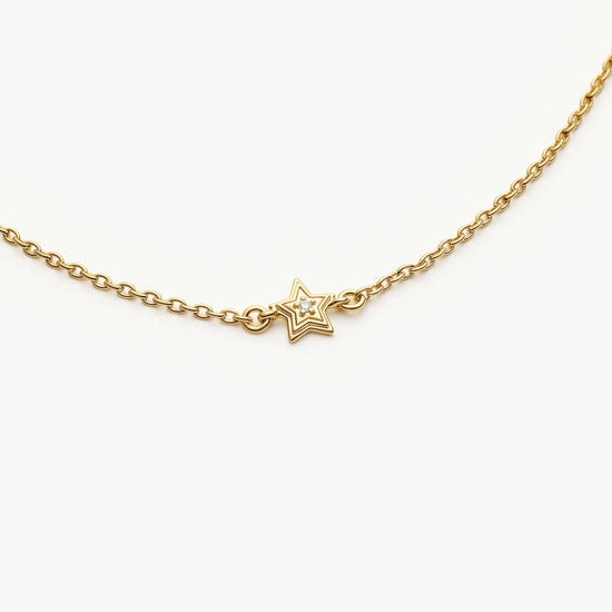 Ridge Star Chain Bracelet | 18k Gold Plated/Cubic Zirconia Bracelets Missoma 