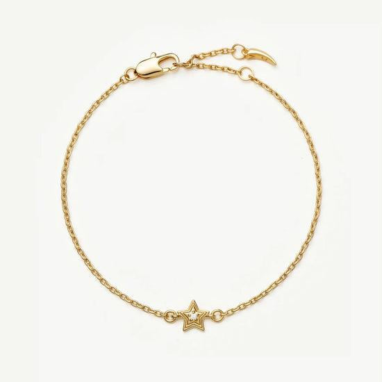 Ridge Star Chain Bracelet | 18k Gold Plated/Cubic Zirconia Bracelets Missoma 