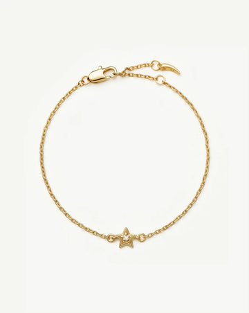 Ridge Star Chain Bracelet | 18k Gold Plated/Cubic Zirconia Bracelets Missoma 
