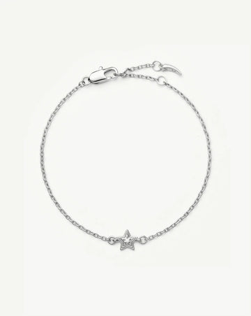 Ridge Star Chain Bracelet | Silver Plated/Cubic Zirconia Bracelets Missoma 