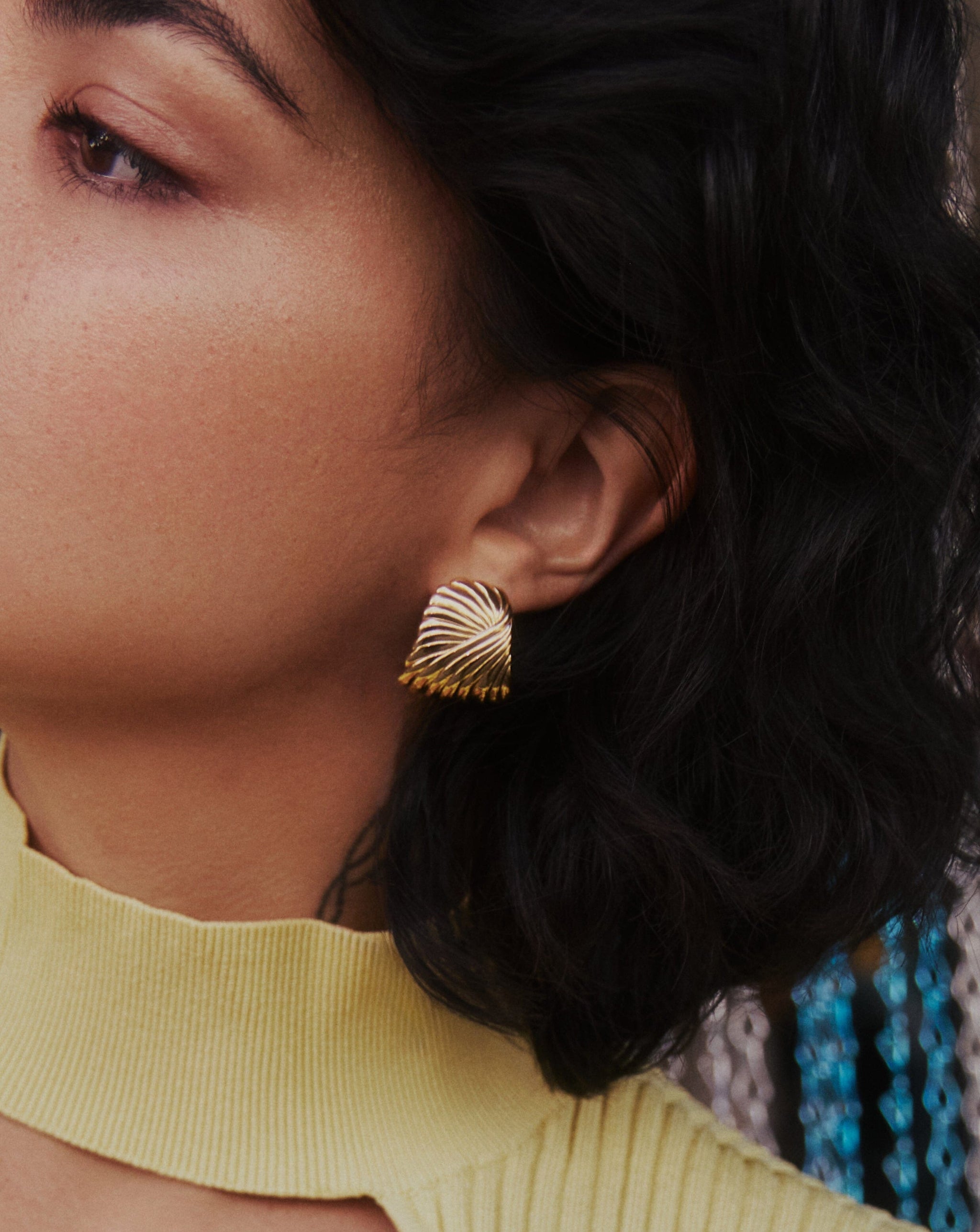 Ripple Oversized Stud Earrings | 18k Gold Plated Earrings Missoma 