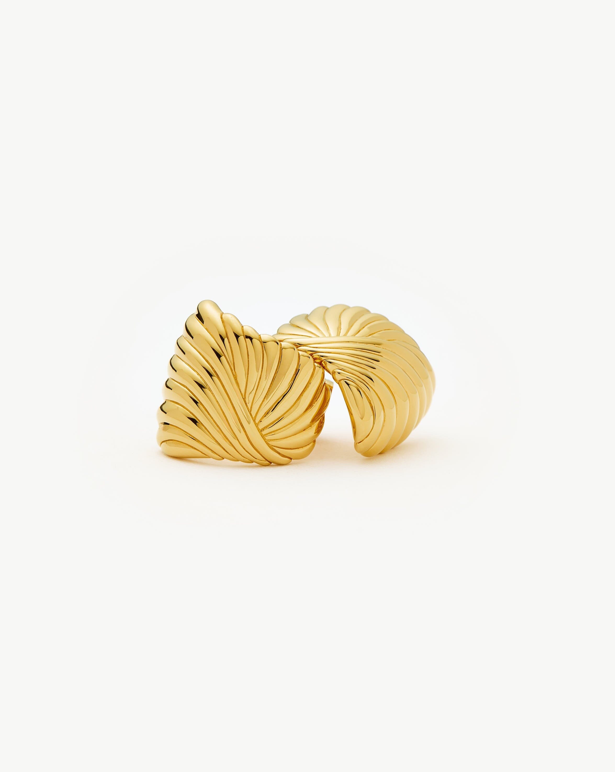 Ripple Stud Earrings | 18ct Gold Plated Earrings Missoma 
