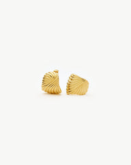 Ripple Stud Earrings | 18k Gold Plated - 18k Gold Plated