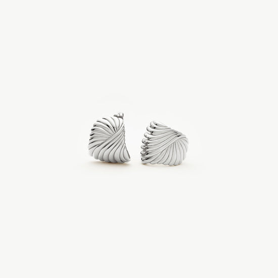 Ripple Stud Earrings | Silver Plated Earrings Missoma 