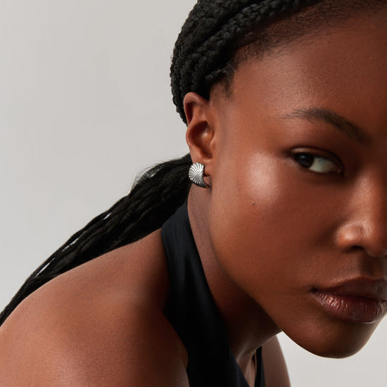 Ripple Stud Earrings | Silver Plated Earrings Missoma 