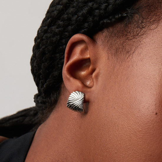 Ripple Stud Earrings | Silver Plated Earrings Missoma 