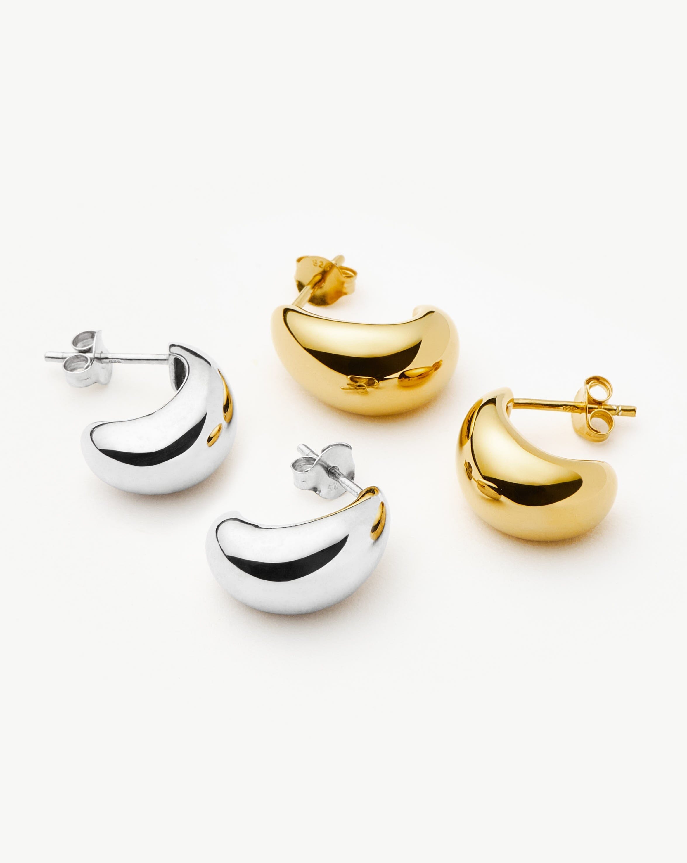 Savi Dome Mini Hoop Earring Set | Mixed Metal Layering Sets Missoma 