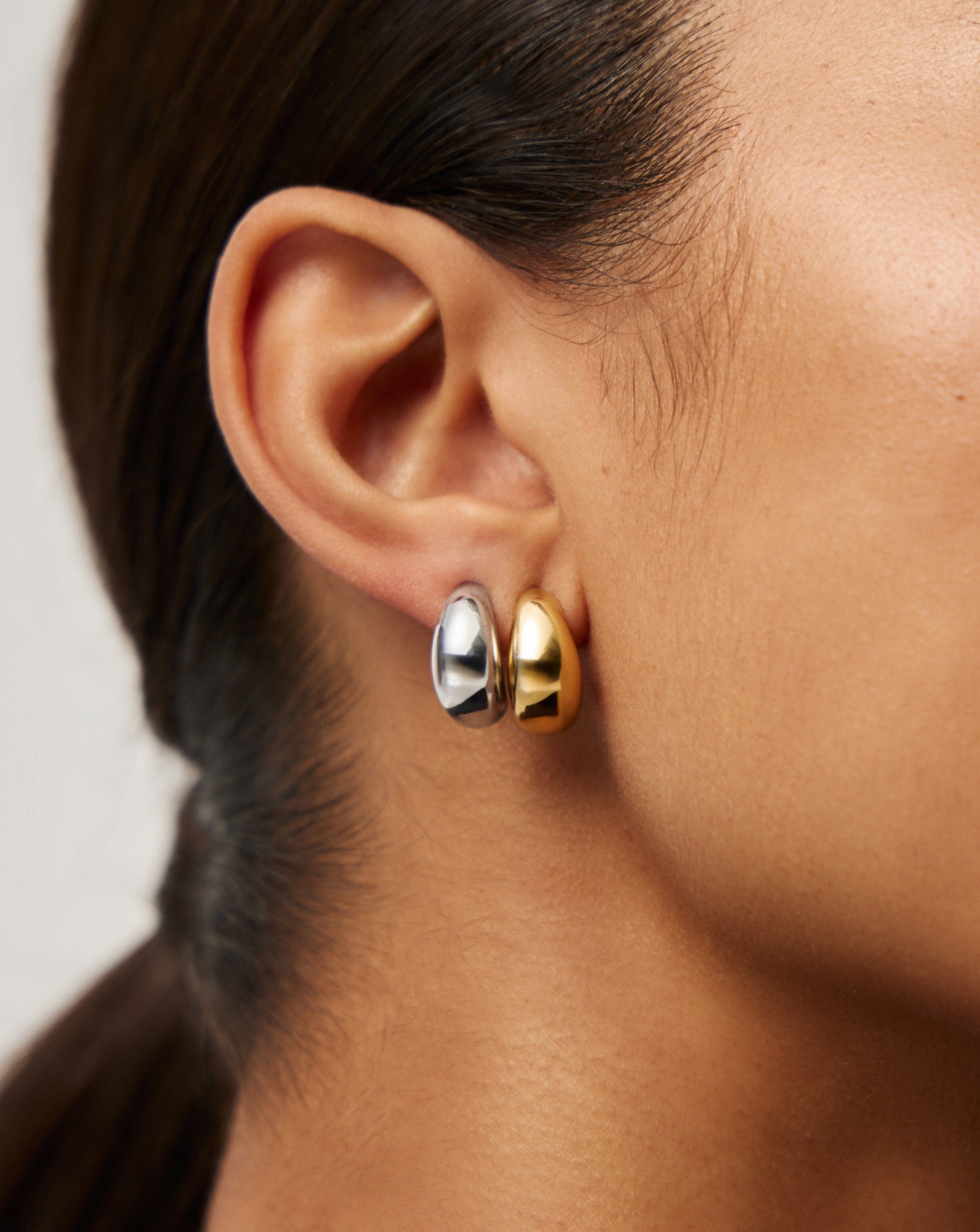 Mini Loop Earring Savi Dome Mini Hoop Earring Set | Mixed Metal | Missoma US