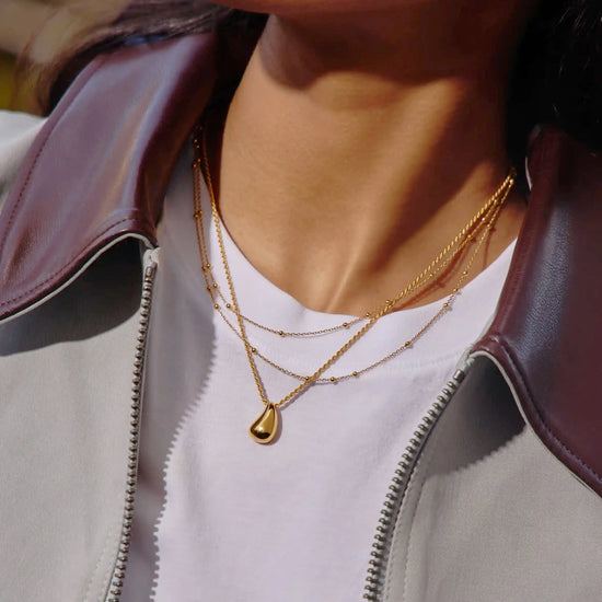 Savi Droplet Pendant & Double Necklace Set | 18k Gold Vermeil Necklaces Missoma 