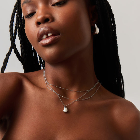 Savi Droplet Pendant & Double Necklace Set | Sterling Silver Layering Sets Missoma 
